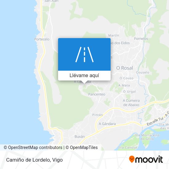 Mapa Camiño de Lordelo