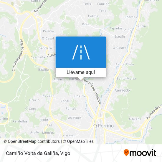 Mapa Camiño Volta da Galiña