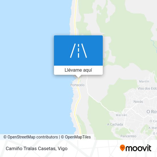 Mapa Camiño Tralas Casetas