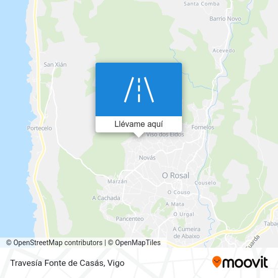 Mapa Travesía Fonte de Casás
