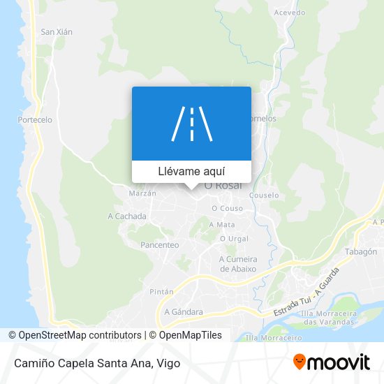 Mapa Camiño Capela Santa Ana