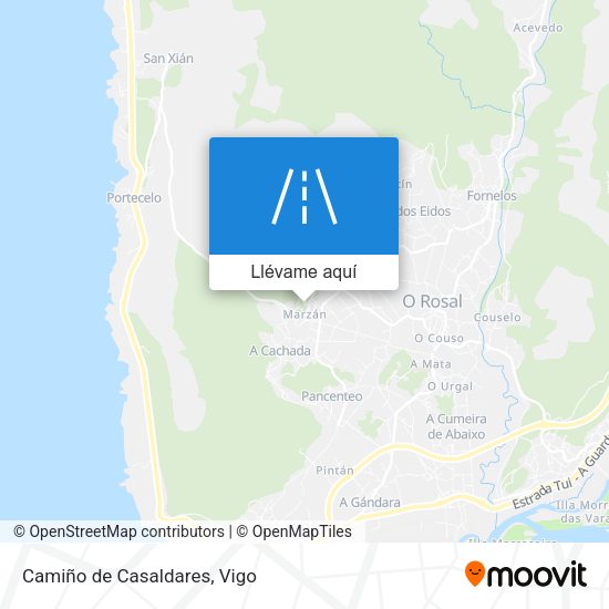Mapa Camiño de Casaldares