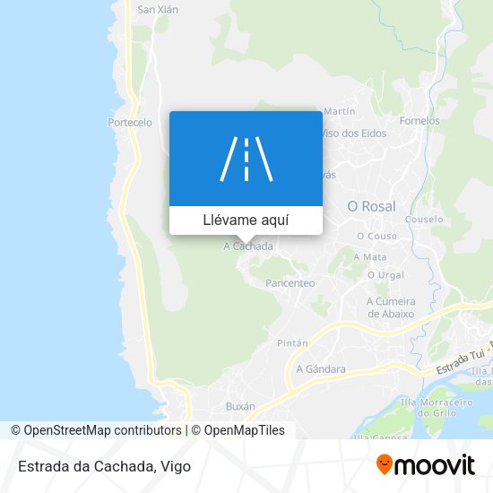 Mapa Estrada da Cachada