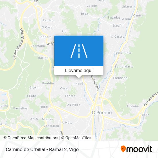 Mapa Camiño de Urbillal - Ramal 2