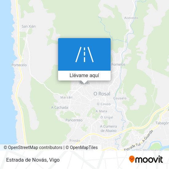 Mapa Estrada de Novás