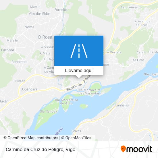 Mapa Camiño da Cruz do Peligro