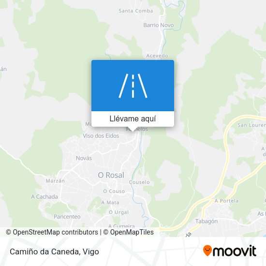 Mapa Camiño da Caneda