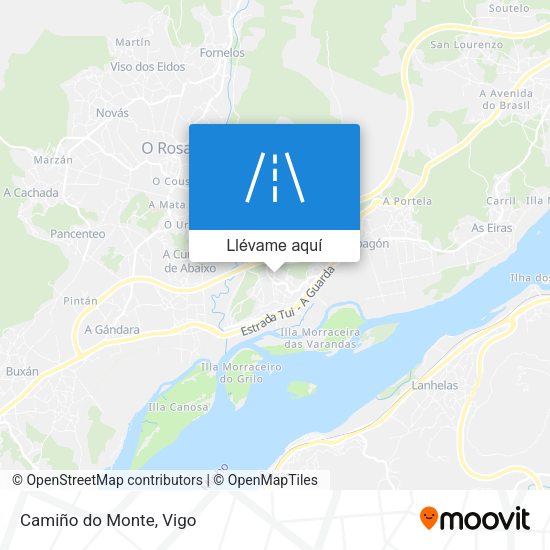 Mapa Camiño do Monte