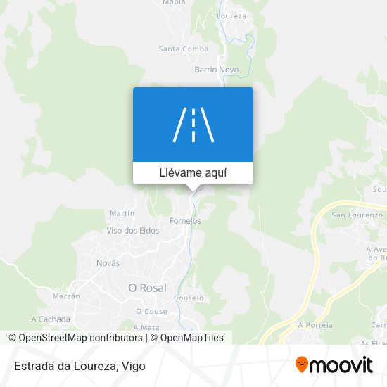 Mapa Estrada da Loureza