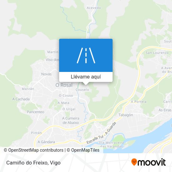Mapa Camiño do Freixo