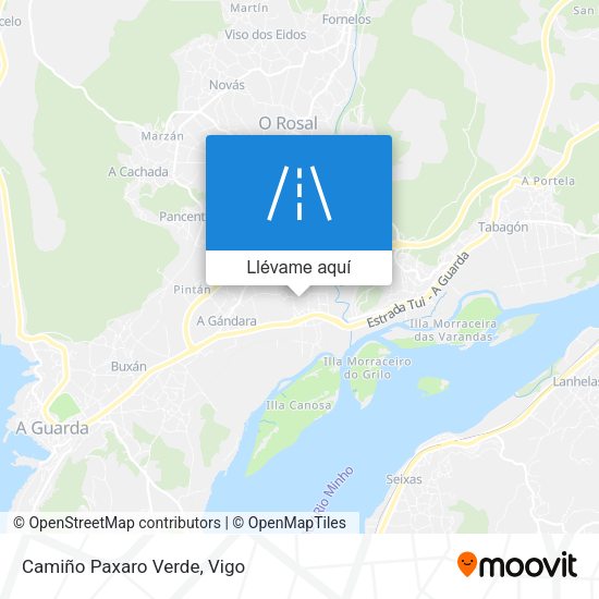 Mapa Camiño Paxaro Verde