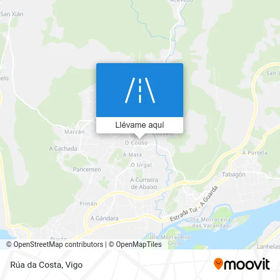 Mapa Rúa da Costa