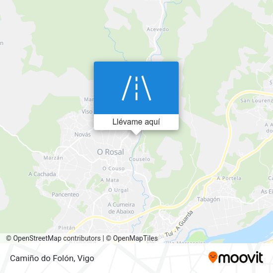 Mapa Camiño do Folón