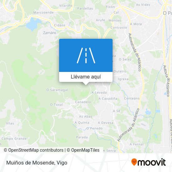 Mapa Muiños de Mosende
