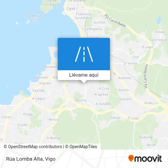 Mapa Rúa Lomba Alta