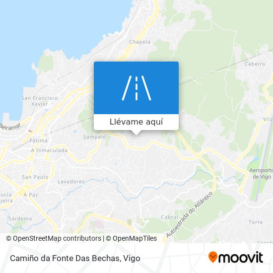 Mapa Camiño da Fonte Das Bechas