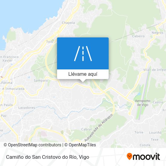 Mapa Camiño do San Cristovo do Río