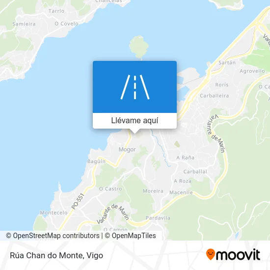 Mapa Rúa Chan do Monte