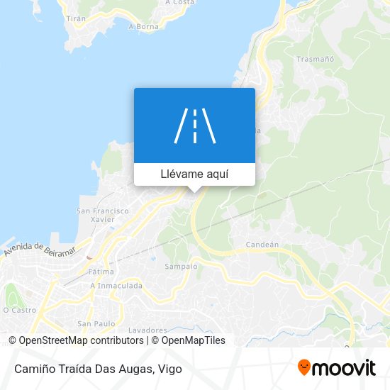 Mapa Camiño Traída Das Augas