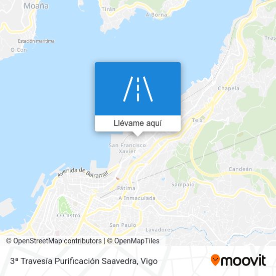 Mapa 3ª Travesía Purificación Saavedra