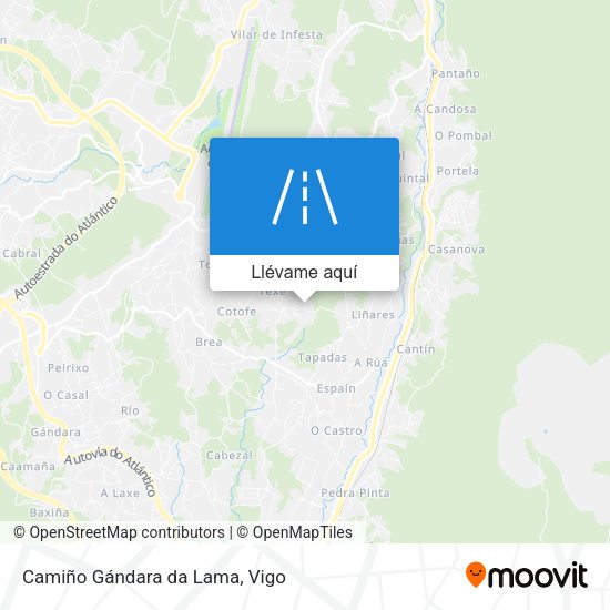 Mapa Camiño Gándara da Lama