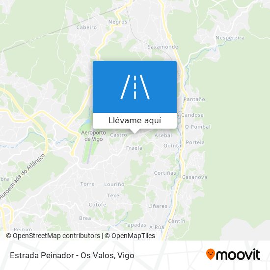 Mapa Estrada Peinador - Os Valos