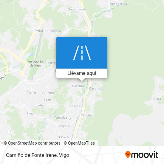Mapa Camiño de Fonte Irene