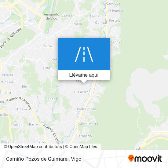 Mapa Camiño Pozos de Guimarei