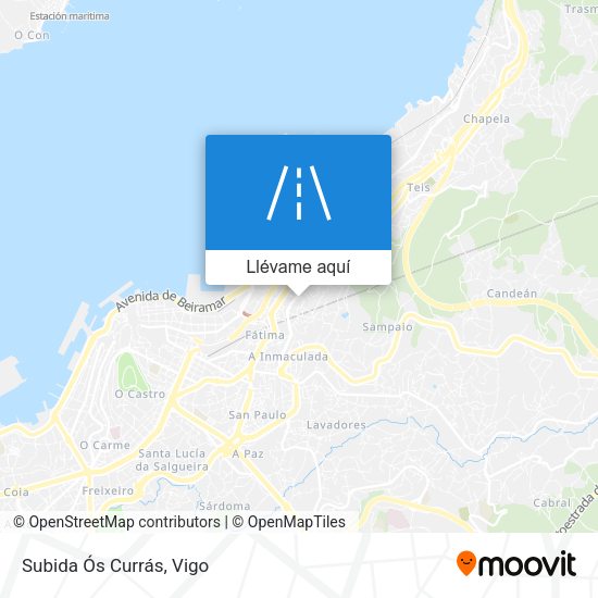 Mapa Subida Ós Currás