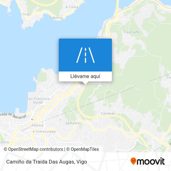 Mapa Camiño da Traída Das Augas