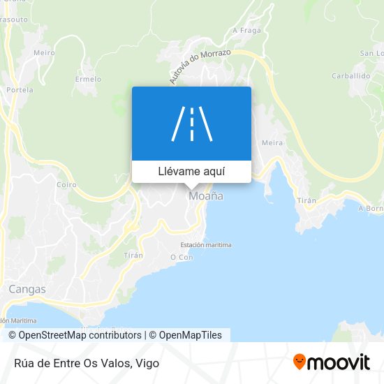 Mapa Rúa de Entre Os Valos