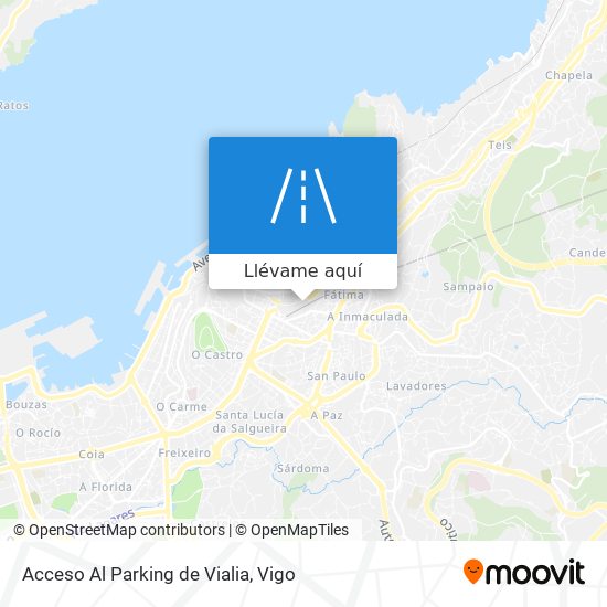 Mapa Acceso Al Parking de Vialia