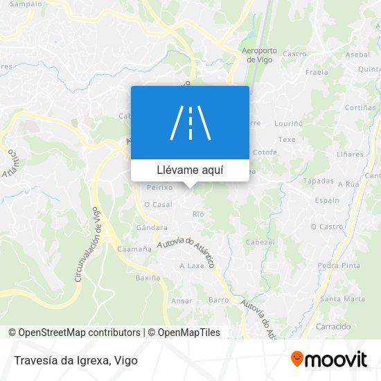 Mapa Travesía da Igrexa