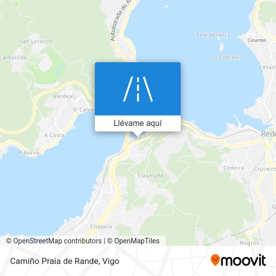 Mapa Camiño Praia de Rande