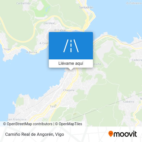 Mapa Camiño Real de Angorén