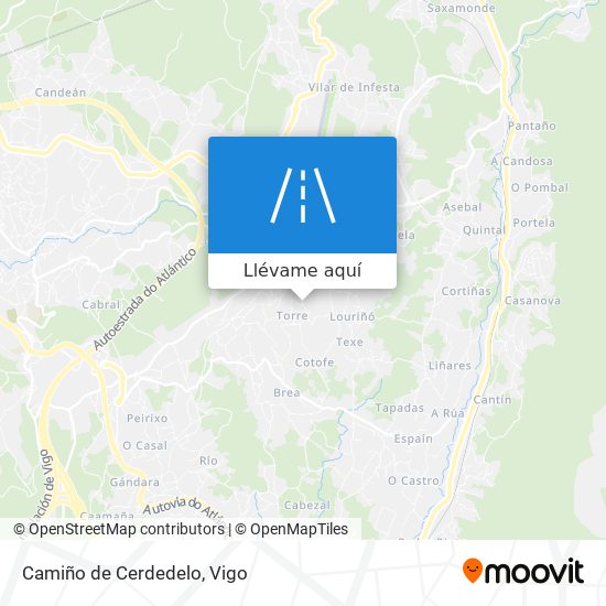 Mapa Camiño de Cerdedelo