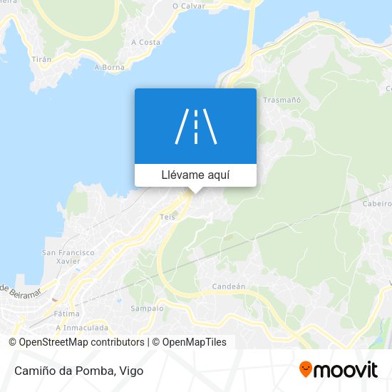 Mapa Camiño da Pomba