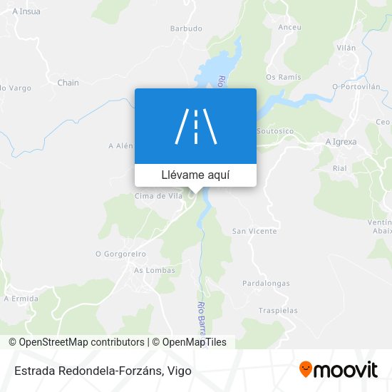 Mapa Estrada Redondela-Forzáns