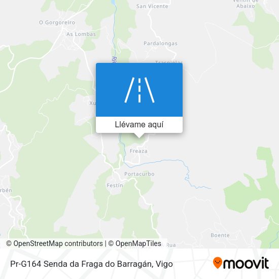 Mapa Pr-G164 Senda da Fraga do Barragán