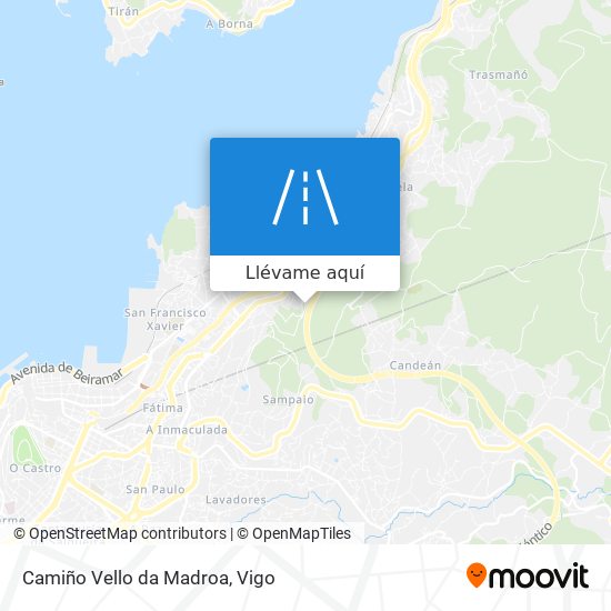 Mapa Camiño Vello da Madroa