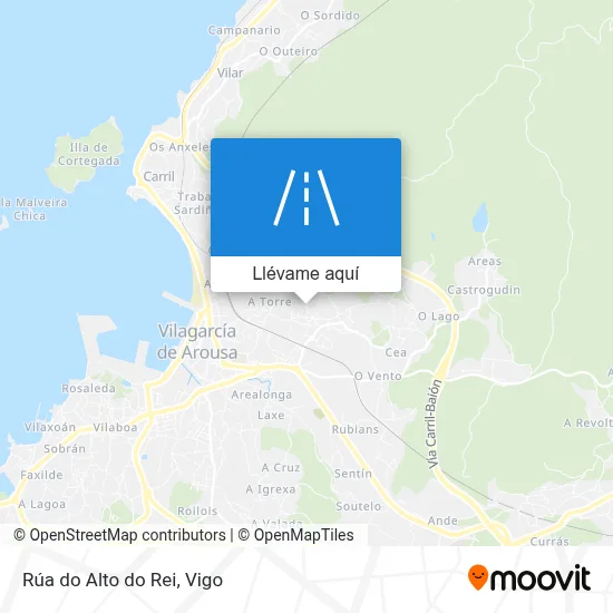 Mapa Rúa do Alto do Rei