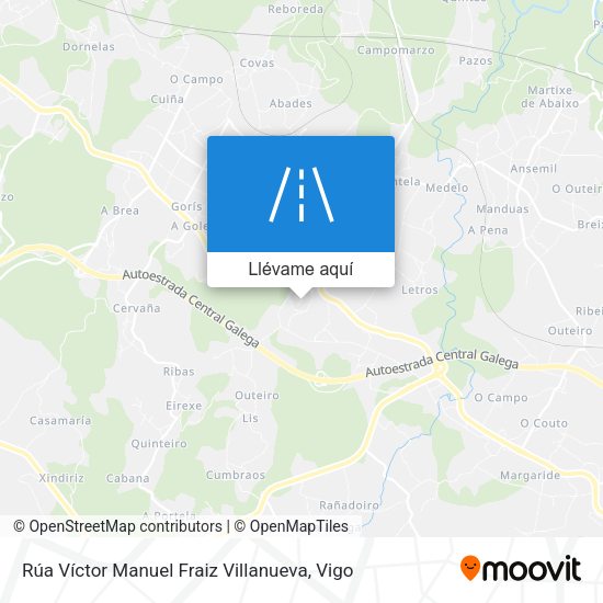 Mapa Rúa Víctor Manuel Fraiz Villanueva