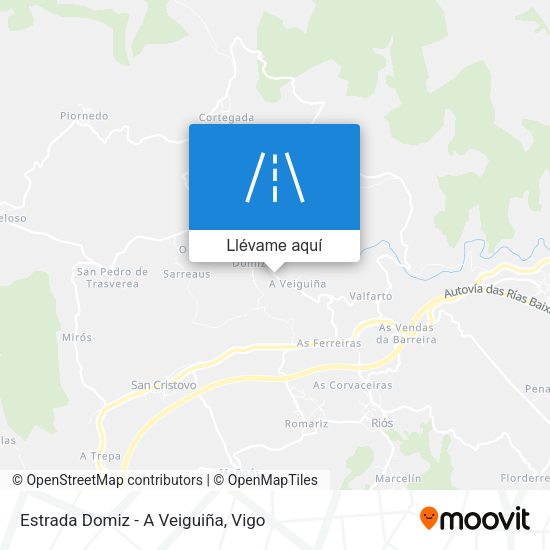 Mapa Estrada Domiz - A Veiguiña