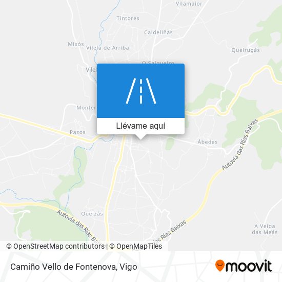 Mapa Camiño Vello de Fontenova