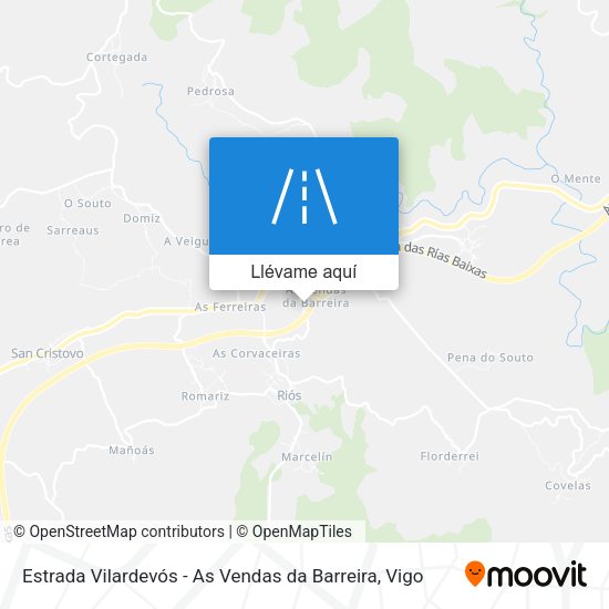 Mapa Estrada Vilardevós - As Vendas da Barreira