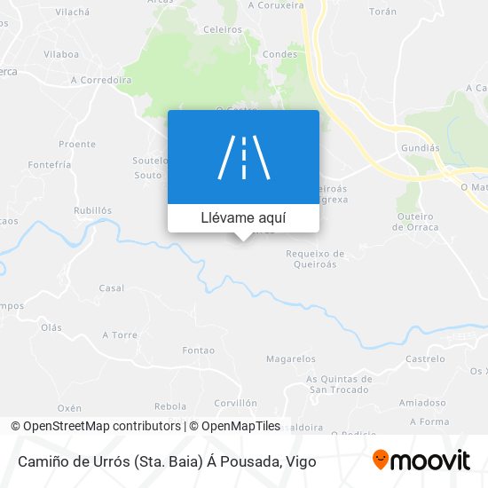 Mapa Camiño de Urrós (Sta. Baia) Á Pousada