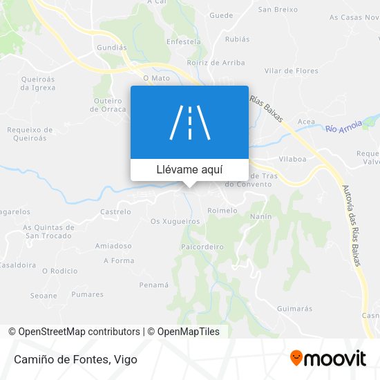 Mapa Camiño de Fontes