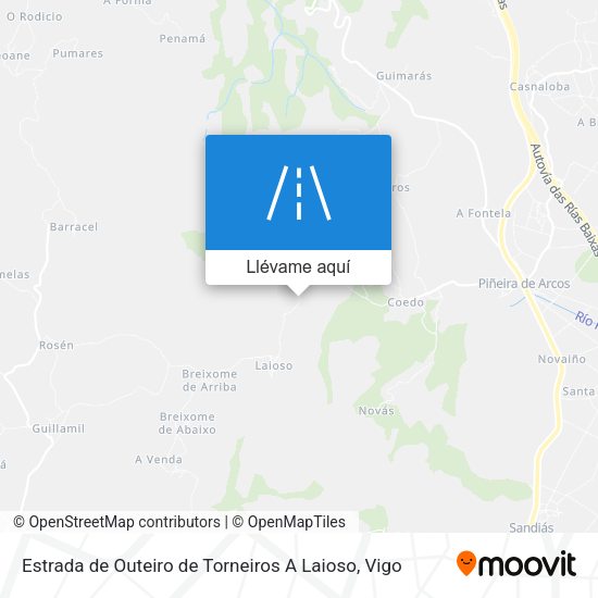 Mapa Estrada de Outeiro de Torneiros A Laioso