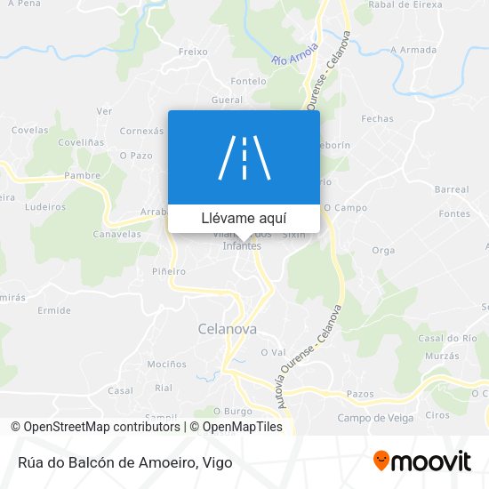 Mapa Rúa do Balcón de Amoeiro