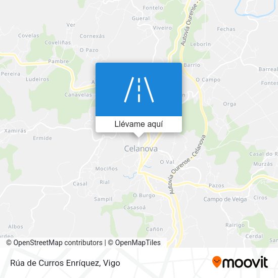 Mapa Rúa de Curros Enríquez